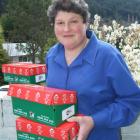 Operation Christmas Child Queenstown co-ordinator Sharon Hargest with some of the shoeboxes which...