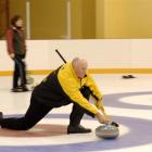 Opposing captains Hugh Millikin and Sean Becker, of New Zealand, practise at the Dunedin Ice...