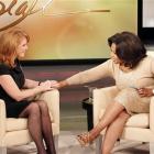 Oprah Winfrey (right) talks with Sarah Ferguson, the Duchess of York, during taping of "The Oprah...