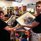 Organising the Queenstown Art Society's Mad March art sale are (left) Cloakroom Gallery manager...