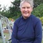 Anne Bisson enjoys wearing warm clothes after a difficult swim in Oamaru Harbour yesterday. Photo...