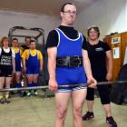 Otago Amateur Weightlifting Association member Ryan Stewart practises a deadlift in Dunedin under...
