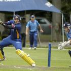 Otago batsman Greg Todd cuts the ball towards point in his side's twenty/20 game against Auckland...