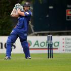 Otago batsman Michael Bracewell plays through the offside during his inninngs of 60 runs off 49...