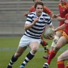 Otago Boys' High School first XV captain Michael Collins in action against Dunstan High School at...