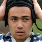 Otago Boys' High School First XV winger Paul-Eti Slater (18) puts Tactic through its paces at the...