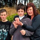 Otago Children's Autism Group secretary Lynlee von Ballmoos and her two sons Regan (13) and...