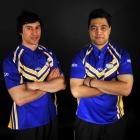 Otago co-captains Manassah Kutia (left) and Koben Katipa show off the new Whalers colours. Photo...