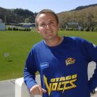 Otago coach Mike Hesson relaxes at the University Oval in Dunedin this week after returning from...