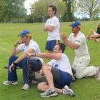 Otago cricket team triallists (clockwise, from left) Aaron Redmond, Darren Broom, Warren...