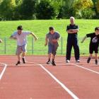 Otago disabled athletes train at the Caledonian Ground this week. From left, are Liam Monzari,...