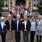 Otago Girls' High School 1954 third form reunion organising committee members (from left) Mavis...