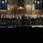 Otago Girls High School preform during the Big Sing finale at the Dunedin Town Hall on Friday.
