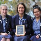 Otago Girls' High School pupils (from left) Madeline Schwass, Martine Matapo and Bianca Tio (all...