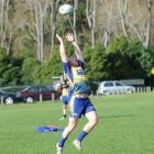 Otago loose forward Gareth Evans prepares to catch a ball at training at Logan Park this week....