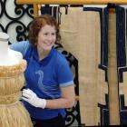 Otago Museum content services co-ordinator Eleanor Ross explains a traditional kinikini garment...