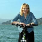 Otago Peninsula Trust marketing manager Sophie Barker on one of the electric bikes available for...