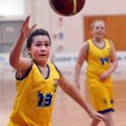 Otago player Claudia Flaws lines up the ball during an under-13 representative match against...