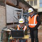 Otago Polytechnic civil engineering student Alex Sutherland (left) and civil engineering lecturer...
