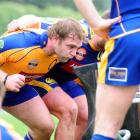 Otago prop Sam Hibbard packs down at team training at Logan Park this week. Photo by Craig Baxter.