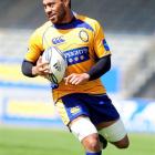 Otago skipper Alando Soakai at the captain's run at Carisbrook yesterday. Photo by Craig Baxter.