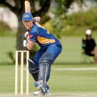 Otago Sparks batsman Susie Burrows look to drive during her team's women's twenty/20 match...