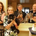 Otago SPCA supporters (from left) Sharon Lont, Philippa Kruger, Prof Jim Mann and Phil Soper ...