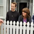 Otago vice-chancellor Prof Harlene Hayne (left) talks to returning fourth-year student Aidan...