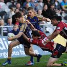 Otago wing Marshall Suckling heads for the try line. Photo by Linda Robertson