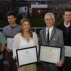 OUSA 2011 New Supervisor of the Year award winner Dr Karen Broneus (front, left) and University...