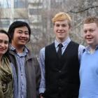 OUSA presidential candidates (from left) Shonelle Eastwood (23), Francisco Hernandez (20), Logan...