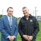 Owaka Lions Club secretary Wilson Wylie (left) and Otago Federated Farmers president Steven...