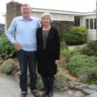 Owen Marshall and wife Jackie Jones at Alexandra's Henderson House, where Marshall is artist in...