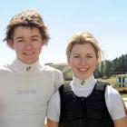 Members of the horse-racing Collett family, Samantha, Jason and Tasha at Wingatui on Saturday.