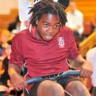Panashe Gwavava (14) gives his all. Photos by Linda Robertson.