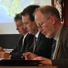 Panelists (from left) Hugh Leersnyder, John Lumsden and Dr Mike Johnston during a special sitting...