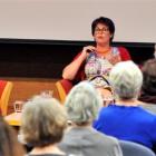 Panellists (facing the audience, from left) are Auckland shoe designer Sarah Riley, Dunedin dress...