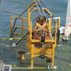 Part of the Chatham Rock Phosphate company's research effort, a seabed grab-bucket, pictured in a...