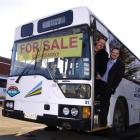 Passenger Transport managing directors Tony Baas (left) and Kayne Baas on a bus at its Princes St...