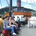Passengers on board Real Journeys' historic steamer TSS Earnslaw in Queenstown yesterday. Photo...