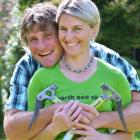 Paul and Shelley Hersey in January announce their plan to climb Anidesha Chuli. Photo by Gerard O...