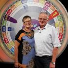 Penny and Neville Jennings after spinning $250,000 on Lotto's Winning Wheel on Saturday night....