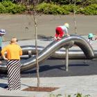 People explore the sculpture soon after its installation. Photo Stephen Jaquiery
