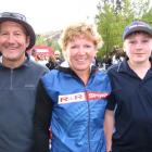 From left, Mark Gould, of Wanaka, Raylene Bates and Todd Bates (14), both of Dunedin.