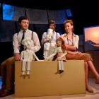 Performing <i>The Road That Wasn't There</i> at the Playhouse Theatre yesterday are (from left)...