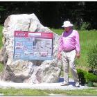 Peter Herbert (69), addresses a crowd gathered at the Kelso 30th anniversary about his family's...