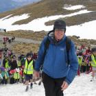 Peter Hillary guides pupils from the Remarkables Primary School up to Lake Alta, on the...