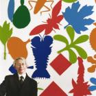 Peter McLeavey with Richard Killeen's Interpretation in 1979, in an image from <i>Peter McLeavey:...
