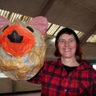Phillipa Crofskey (also known as Filipa Fairy) prepares a teddy bear lantern for the upcoming...