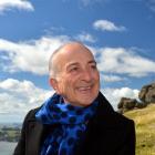 Sir Tony Robinson enjoyed fine weather for his visit to the war memorial on Otago Peninsula....